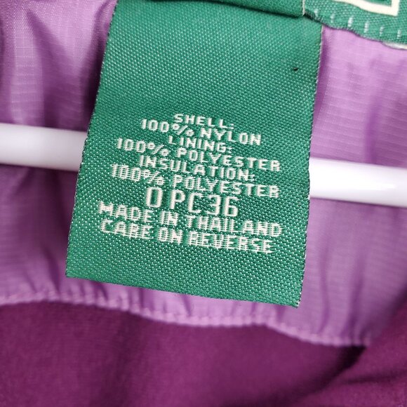 L.L. Bean Purple Quilted Zip Up Farm Chore Prep Sleeveless Winter Vest Medium - Picture 12 of 12